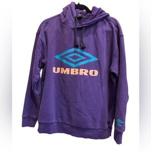Umbro OG Logo Mask Soccer Football Hoodie Purple Sz XL